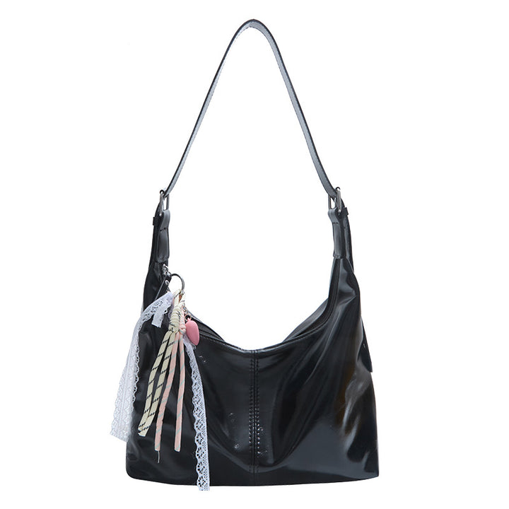 Damen Schultertasche mit verspieltem Dekor und verstellbarem Gurt Nord Taschen