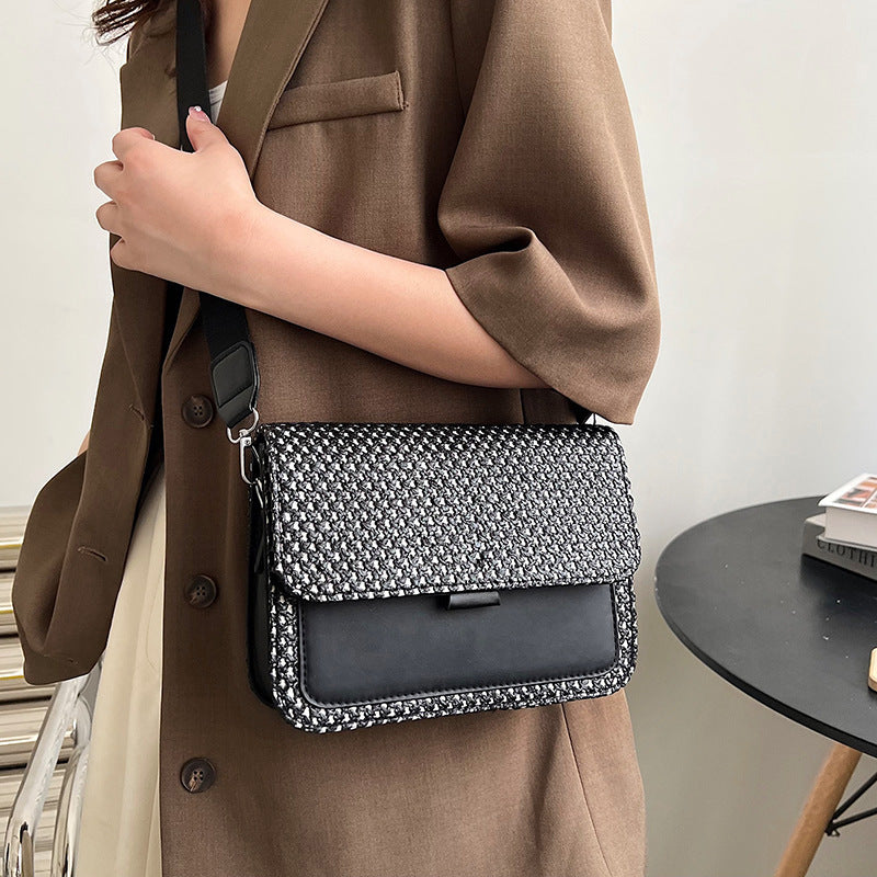Damen praktische Umhängetasche mit geflochtenem Design Nord Taschen