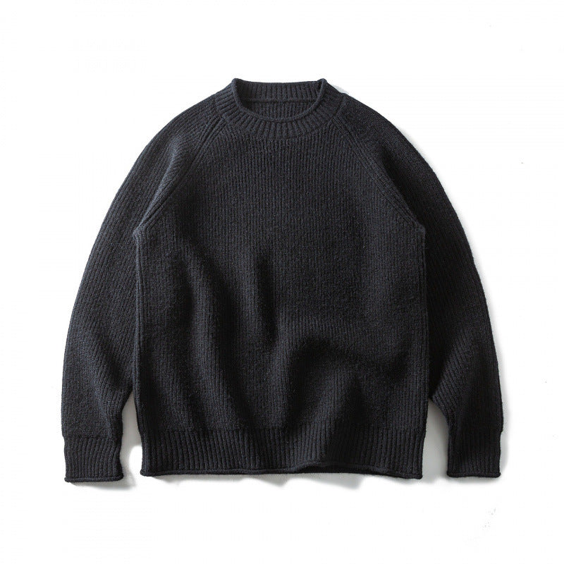 Unisex Grobgestrickter Rundhals-Pullover im Oversize-Boxy-Cut mit Raglanärmeln Nord Taschen