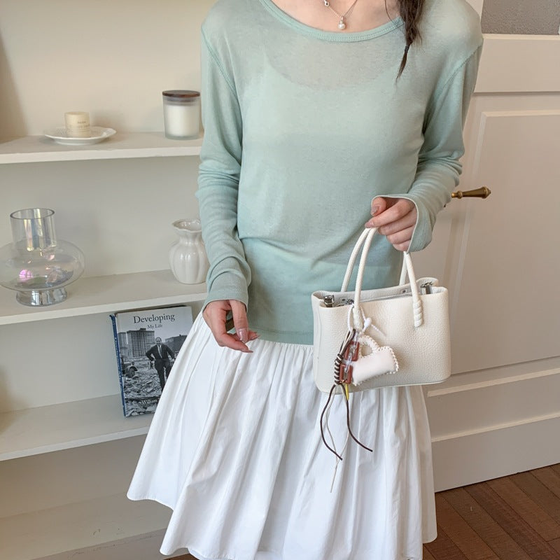 Damen Mini-Handtasche mit modischem Kordelzug Nord Taschen