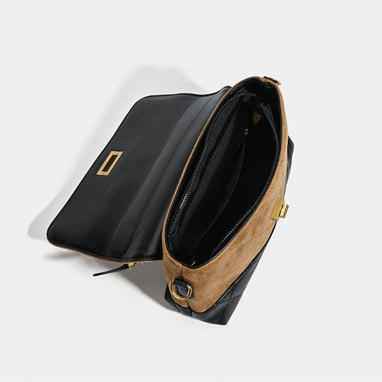 Damen Handtasche mit eleganter Steppverarbeitung und praktischem Schulterriemen Nord Taschen