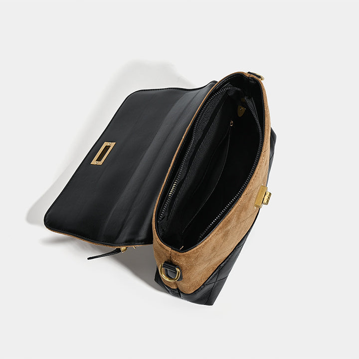 Damen Handtasche mit eleganter Steppverarbeitung und praktischem Schulterriemen Nord Taschen