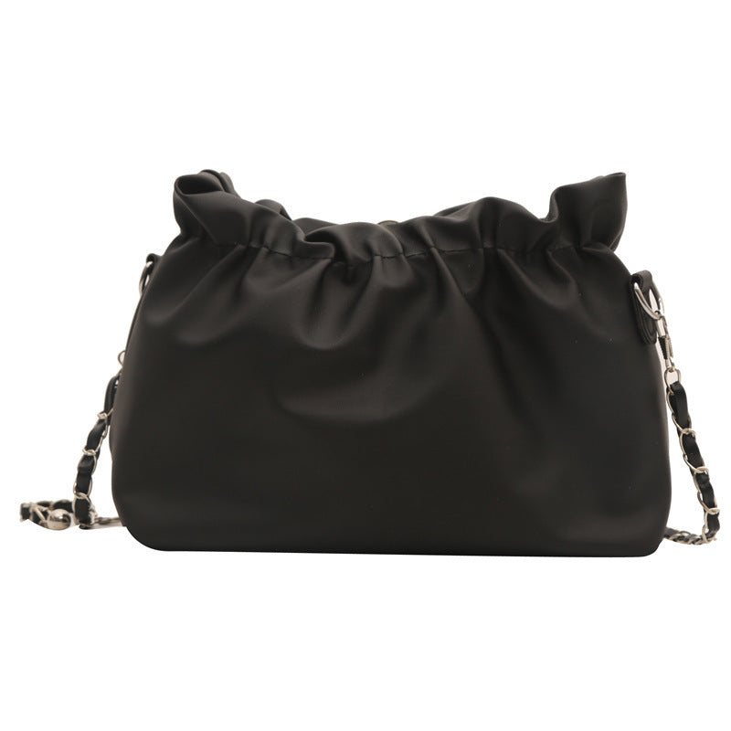 Damen modische Umhängetasche mit raffiniertem Kordelzug und eleganter Kettenverzierung Nord Taschen