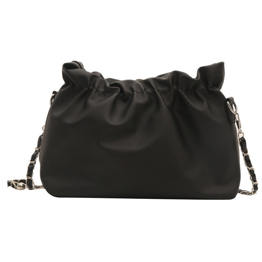 Damen modische Umhängetasche mit raffiniertem Kordelzug und eleganter Kettenverzierung Nord Taschen