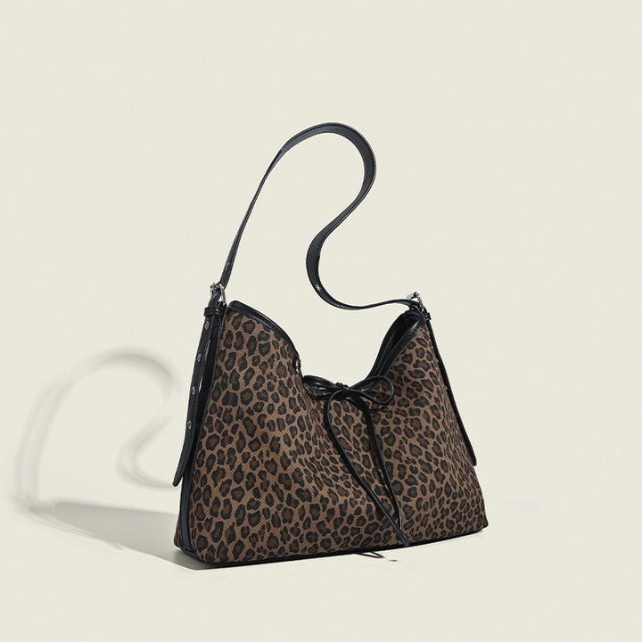 Damen Hobo-Tasche mit tierischem Muster und eleganter Kordelzugverzierung Nord Taschen