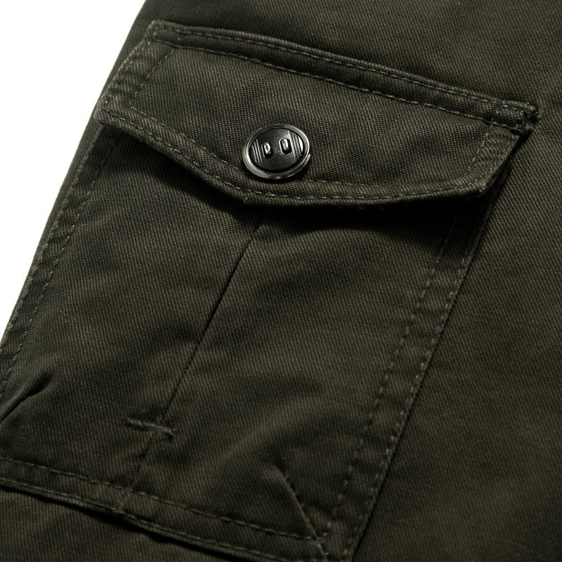 Herren Modische Militärjacke mit funktionalen Taschen Nord Taschen