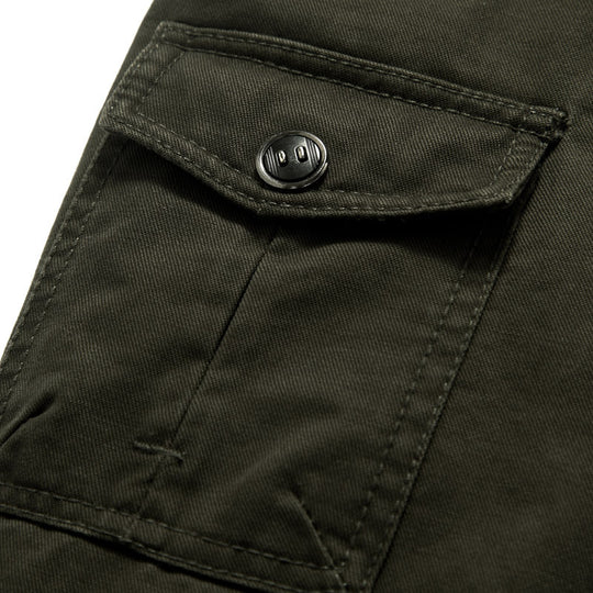 Herren Modische Militärjacke mit funktionalen Taschen Nord Taschen