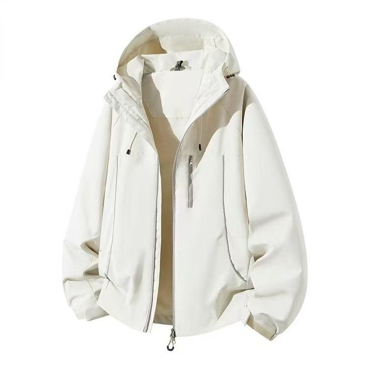 Herren Wasserdichte Kapuzen-Softshelljacke mit winddichtem Schnitt und Reißverschluss Nord Taschen