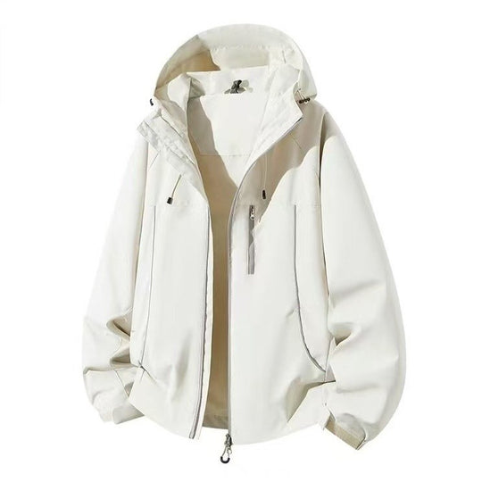 Herren Wasserdichte Kapuzen-Softshelljacke mit winddichtem Schnitt und Reißverschluss Nord Taschen