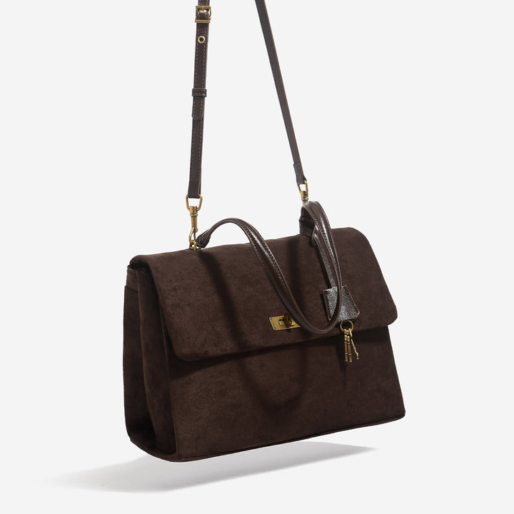 Damen elegante Handtasche aus weichem Wildleder Nord Taschen