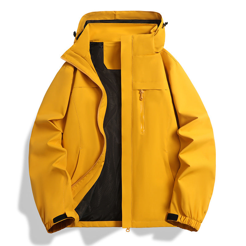 Herren Wasser- und winddichte Softshell-Outdoorjacke mit Kapuze, atmungsaktivem Meshfutter und Brustreißverschluss Nord Taschen