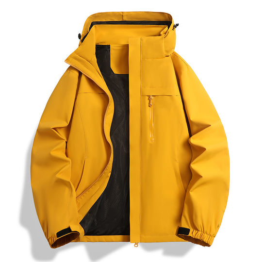 Herren Wasser- und winddichte Softshell-Outdoorjacke mit Kapuze, atmungsaktivem Meshfutter und Brustreißverschluss Nord Taschen