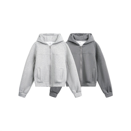 Unisex Kapuzen-Sweatjacke mit Zwei-Wege-Reißverschluss und Boxy-Schnitt Nord Taschen