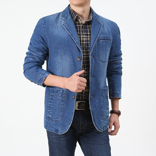 Herren Denim Blazer Nord Taschen