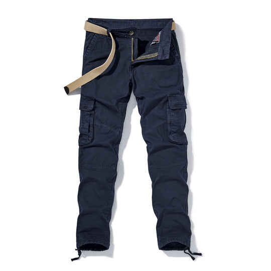 Herren Cargohhose mit verstärkten Knien, Tunnelzug-Beinabschlüssen und integriertem Gürtel Nord Taschen