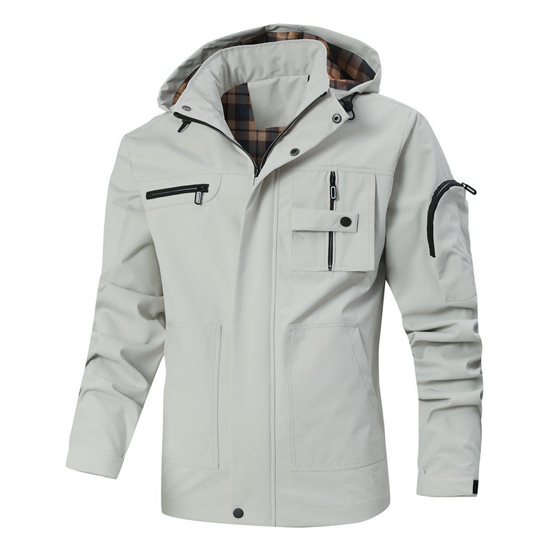 Herren Wasserabweisender Softshell-Parka mit Kapuze, reflektierenden Einsätzen und Multifunktionstaschen Nord Taschen