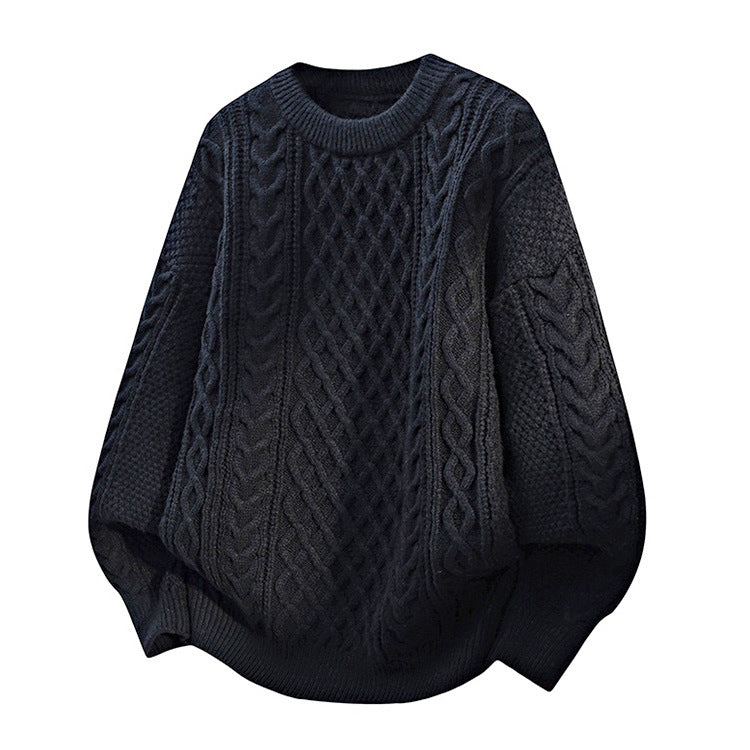 Damen Grobstrickpullover mit Zopfmuster Nord Taschen