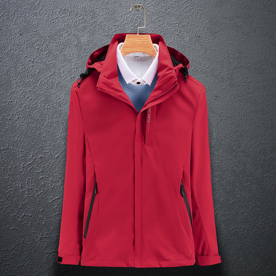 Herren Leichte Softshell-Funktionsjacke mit atmungsaktivem Meshfutter und verstellbarer Kapuze Nord Taschen