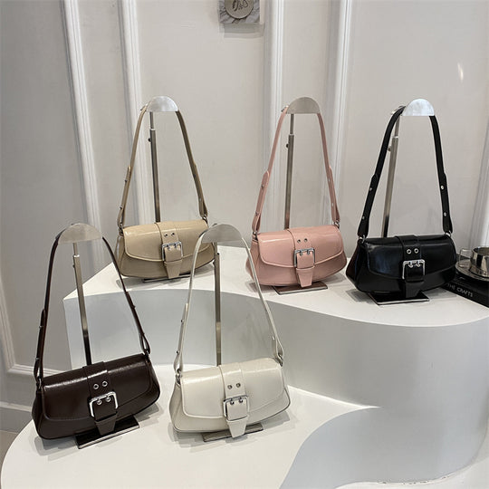Damen Umhängetasche mit eleganter Schnallenverzierung Nord Taschen