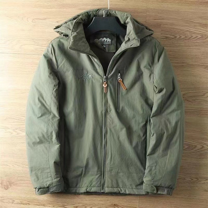 Herren  isolierte Softshell-Fieldjacke mit abnehmbarer Kapuze und verdeckter Reißverschlusstasche Nord Taschen