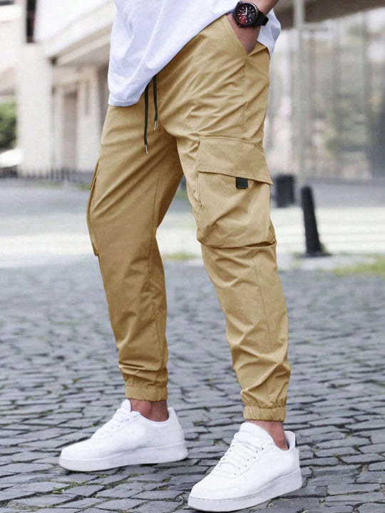 Herren technische Travel-Joggerhose mit integriertem Sicherheitsfach elastischem Tunnelzugbund und wasserabweisender Beschichtung Nord Taschen
