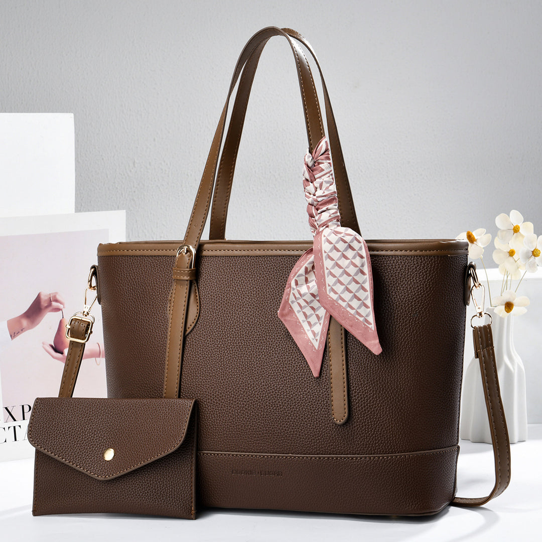 Damen elegante Shopper-Tasche mit abnehmbarem Mini-Portemonnaie Nord Taschen