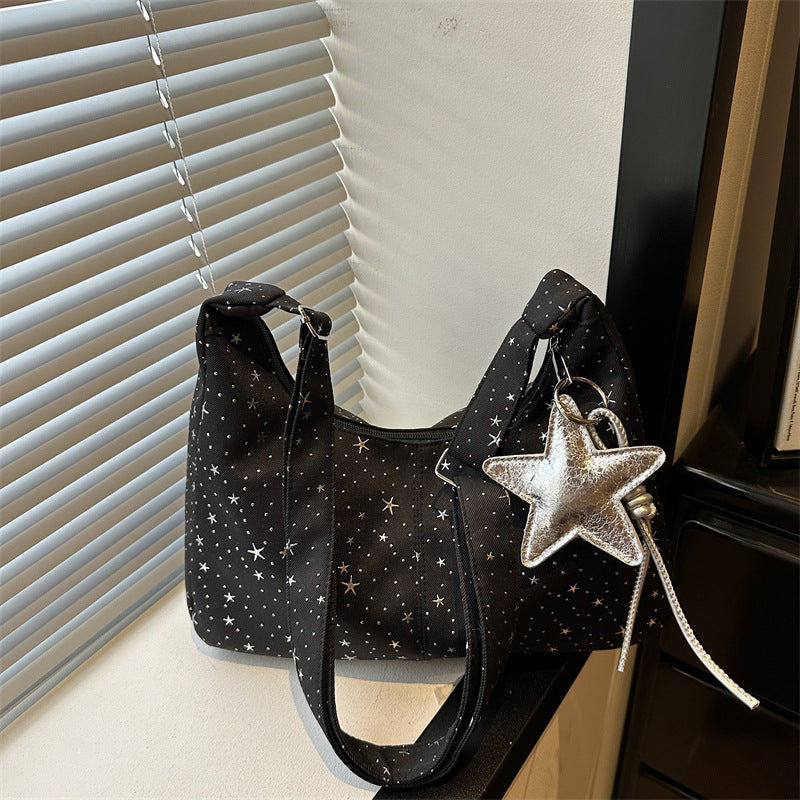 Damen Hobo-Tasche mit funkelndem Sternenmotiv und gepolstertem Tragegriff Nord Taschen