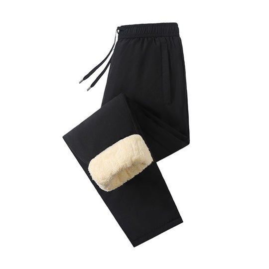 Herren Gefütterte Thermo-Softshell-Joggpant mit Teddyfutter & Kordelbund Nord Taschen