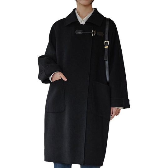 Damen modische oversized Jacke mit hohem Kragen Nord Taschen