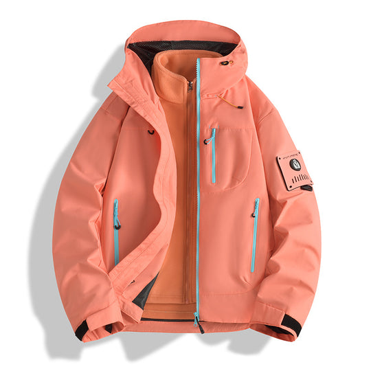 Herren Funktions-Softshelljacke mit abnehmbarem Fleece-Innenfutter Nord Taschen