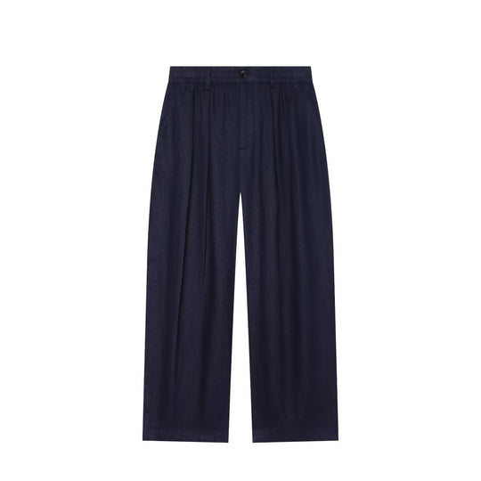 Damen Zweiteiliges Satin-Set mit weichem Oversized-Hemd und hochgeschnittener Palazzo-Hose Nord Taschen