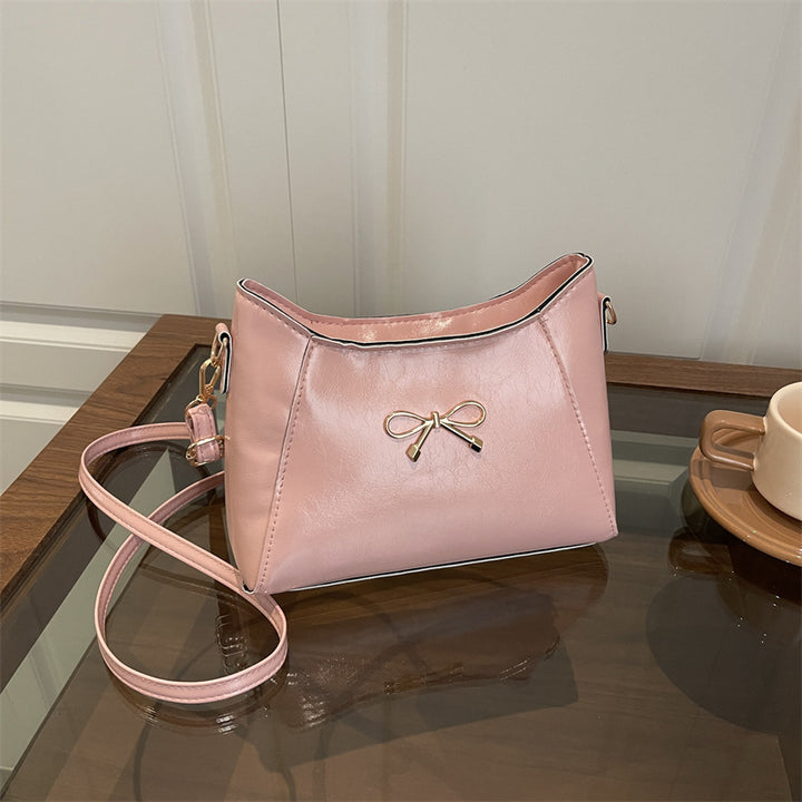 Damen elegante Umhängetasche mit verschließendem Schleifendesign Nord Taschen