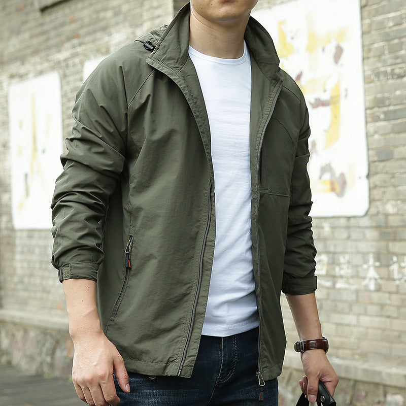 Herren Leichte Windjacke Nord Taschen