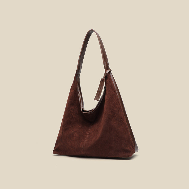 Damen Hobo-Tasche aus hochwertigem Wildleder mit praktischem Tragegriff Nord Taschen