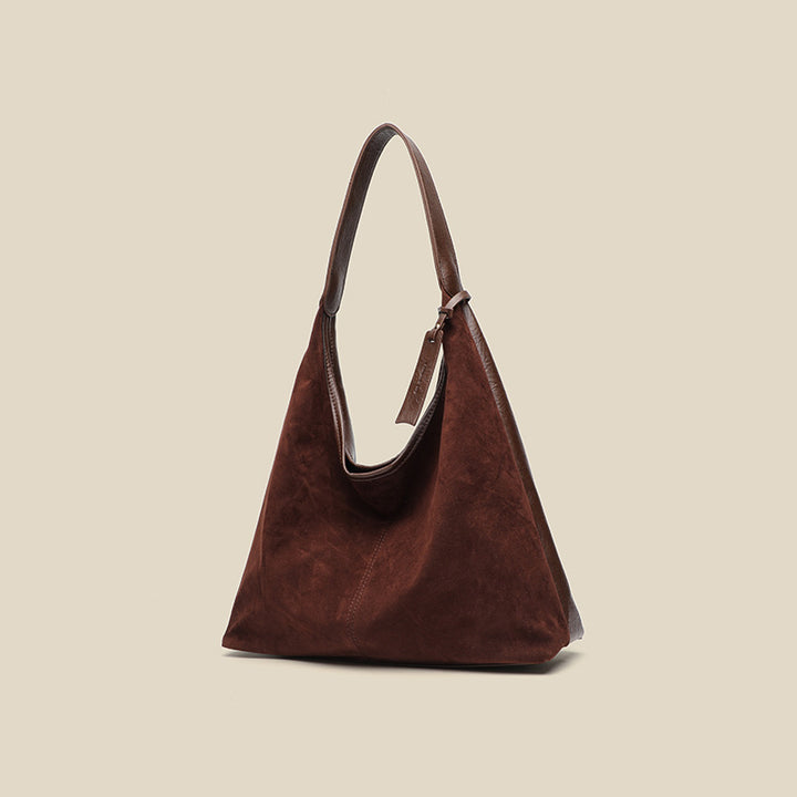 Damen Hobo-Tasche aus hochwertigem Wildleder mit praktischem Tragegriff Nord Taschen