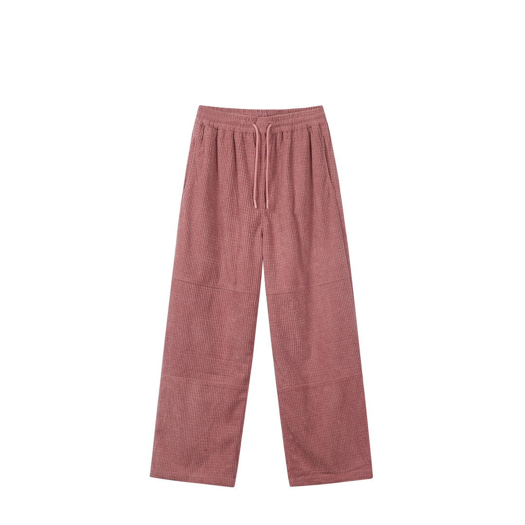 Damen Waffelstrick-Loungehose mit weitem Bein, elastischem Bund und Tunnelzug Nord Taschen