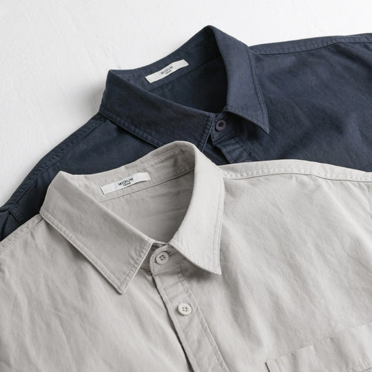 Herren Baumwoll-Overshirt im Relaxed-Fit mit aufgesetzter Brusttasche Nord Taschen