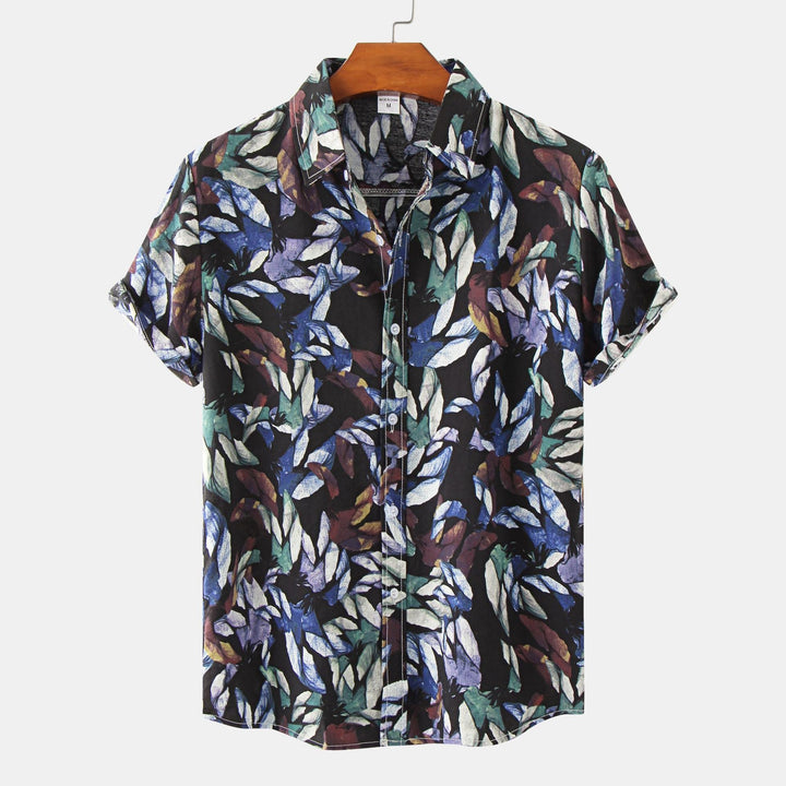 Floral kurzärmeliges Blumenhemd Männer