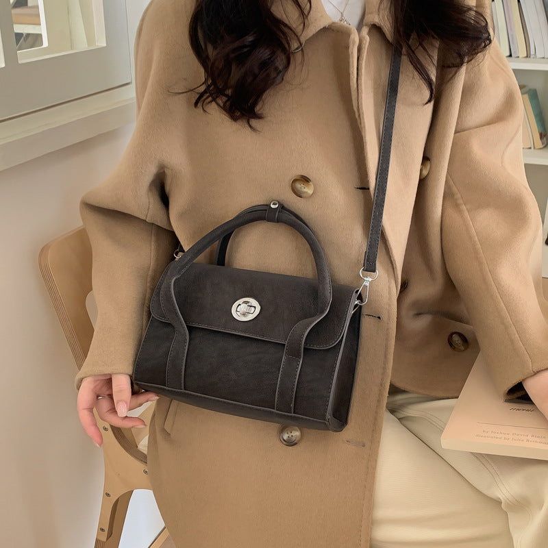Damen elegante Umhängetasche aus weichem Veloursleder Nord Taschen