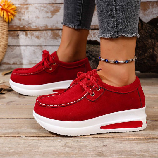 Damen nan Keil-Sneaker im Mokassin-Stil mit dämpfender Luftkissen-Plateausohle Nord Taschen
