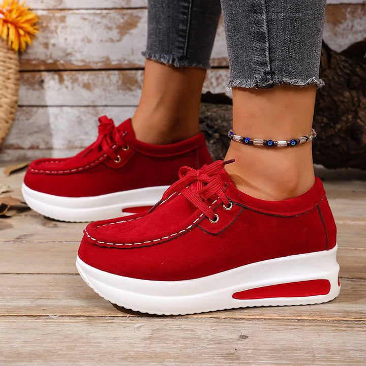 Damen nan Keil-Sneaker im Mokassin-Stil mit dämpfender Luftkissen-Plateausohle Nord Taschen