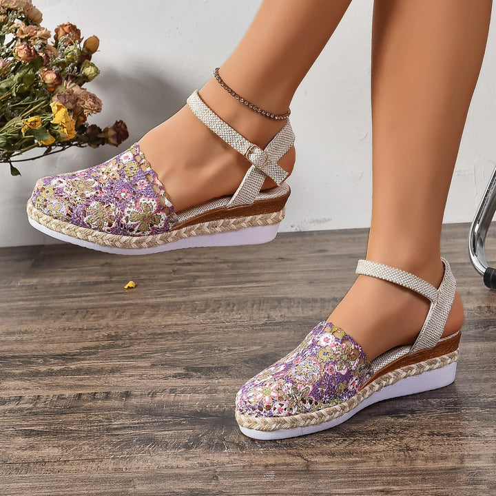 Damen Espadrilles mit elegantem Häkel-Design und komfortabler Sohle