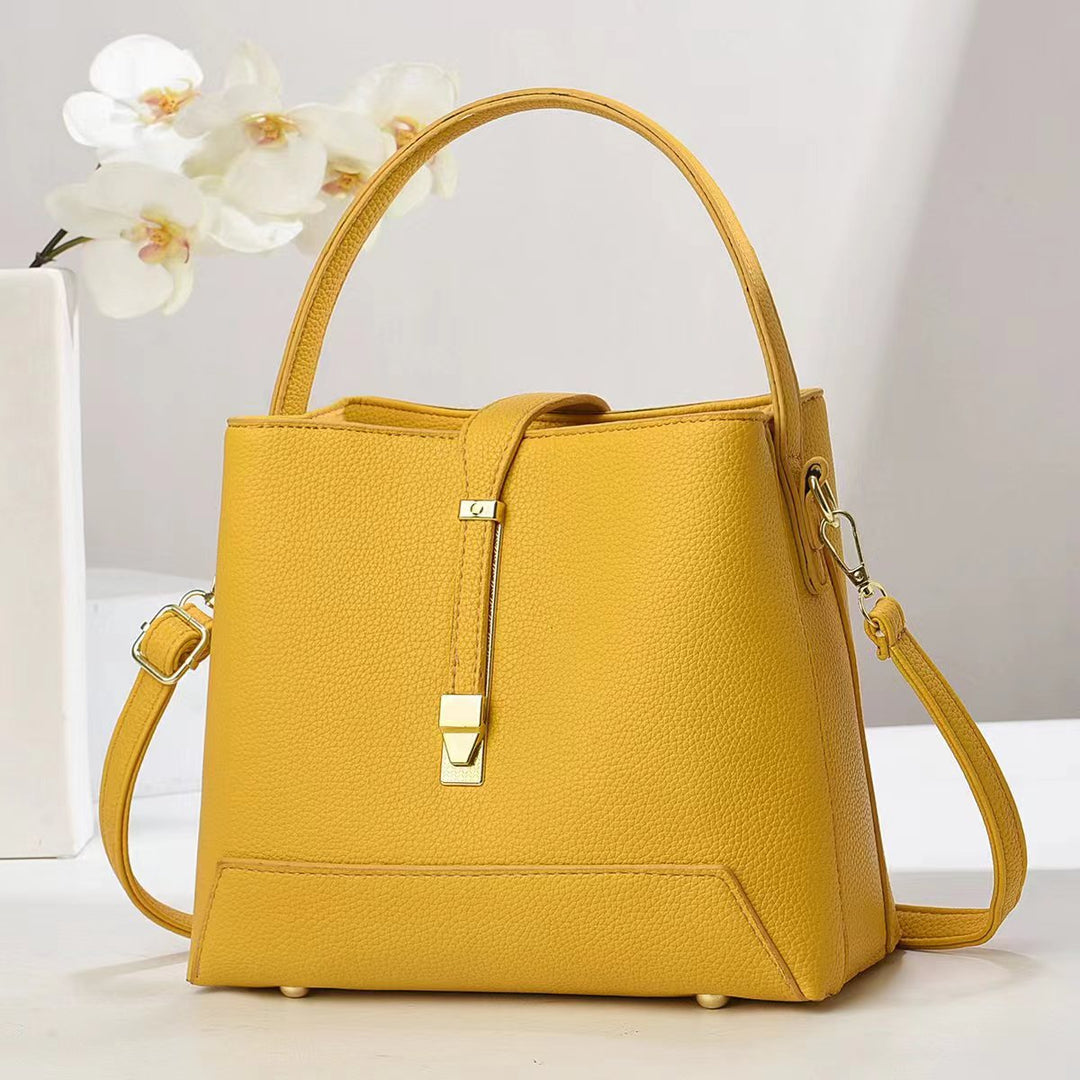 Damen elegante Handtasche mit strukturiertem Design und abnehmbaren Schultergurt Nord Taschen