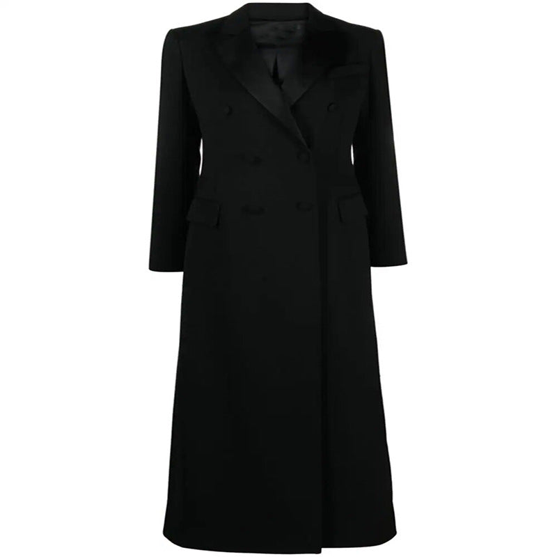 Damen Maxiblazer-Mantel im Smokingschnitt mit schmaler Silhouette Nord Taschen