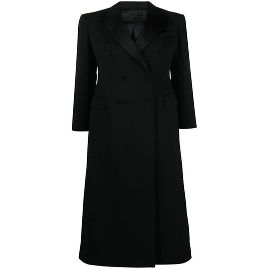 Damen Maxiblazer-Mantel im Smokingschnitt mit schmaler Silhouette Nord Taschen