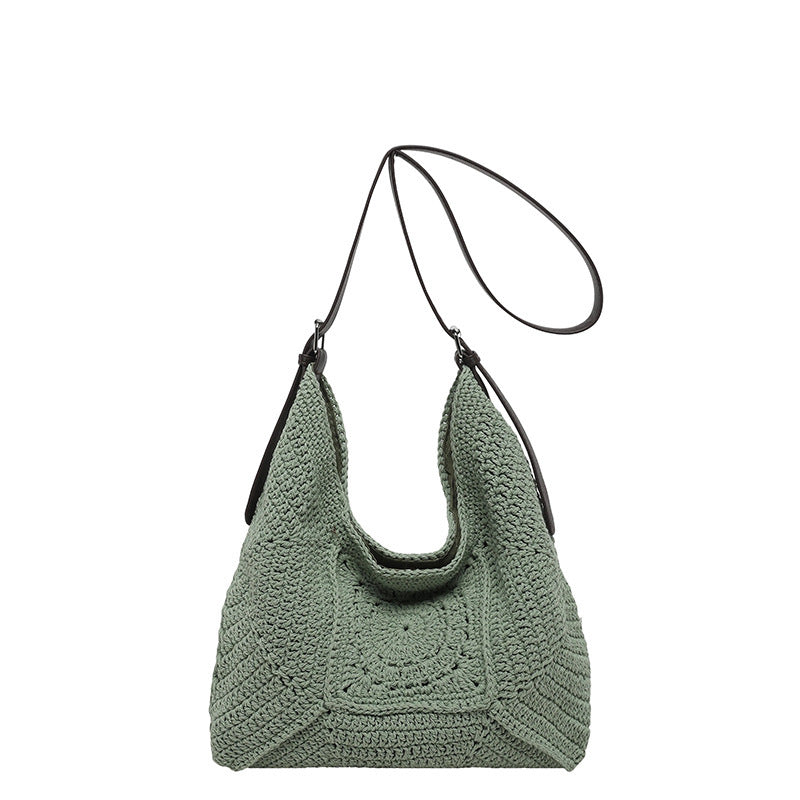 Damen Häkel-Handtasche mit strukturiertem Design und verstellbarem Schulterriemen Nord Taschen