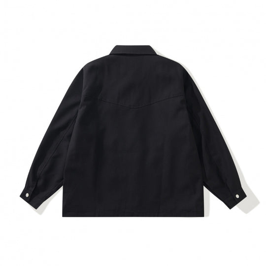 Unisex Kastige Worker-Überjacke aus Canvas mit durchgehendem Reißverschluss, Brustpattentasche und aufgesetzten Eingrifftaschen Nord Taschen