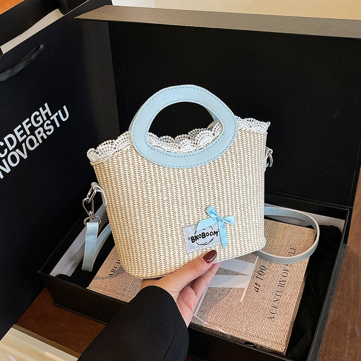 Damen modische Handtasche mit eleganter Häkelkante Nord Taschen