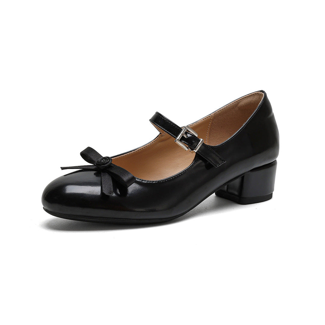 Damen Ballerinas mit elegantem Riemchen und modischer Schleifenapplikation