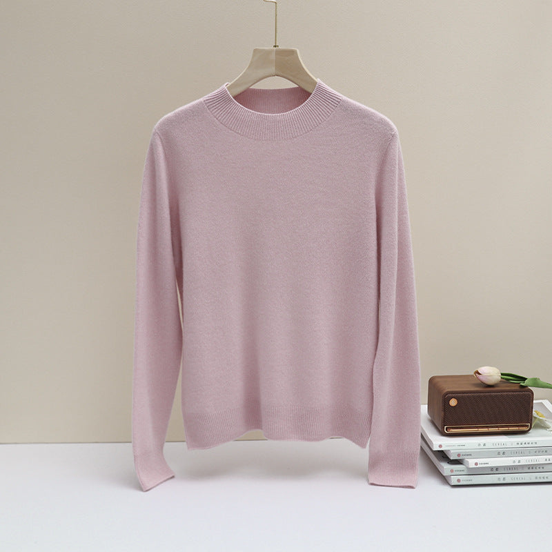 Damen Feiner Longsleeve-Rundhalspullover mit verstärktem Rippenkragen & schmeichelnder Hüftlänge Nord Taschen